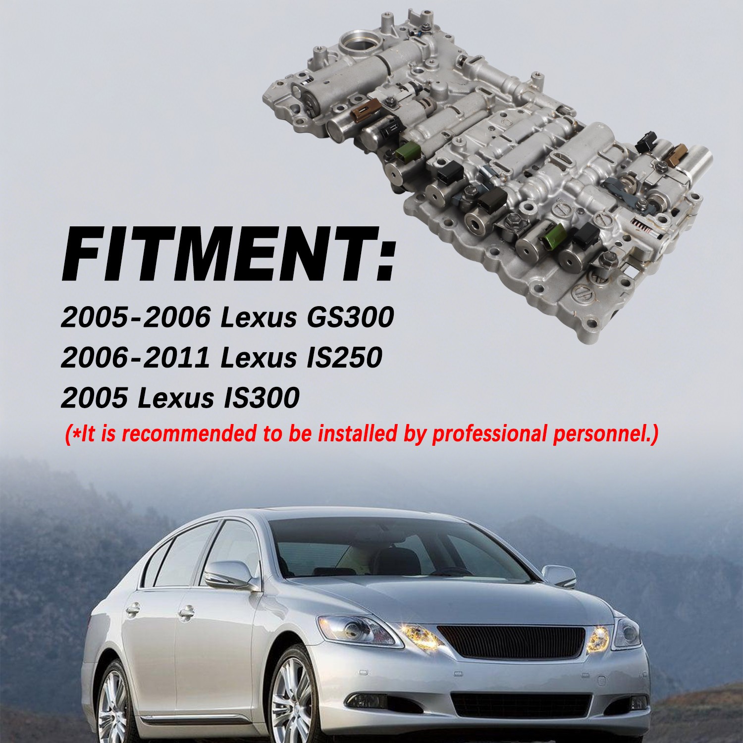 6-Speed Transmission Valve Body w/ Solenoids For 2005 Lexus IS300 A960E