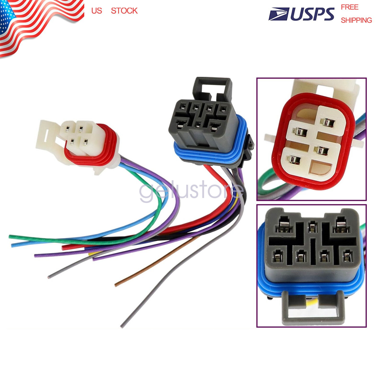 Neutral Safety switch connector 7-PIN & 4-PIN Wire leads for 4L65E 4L60E 4L80E