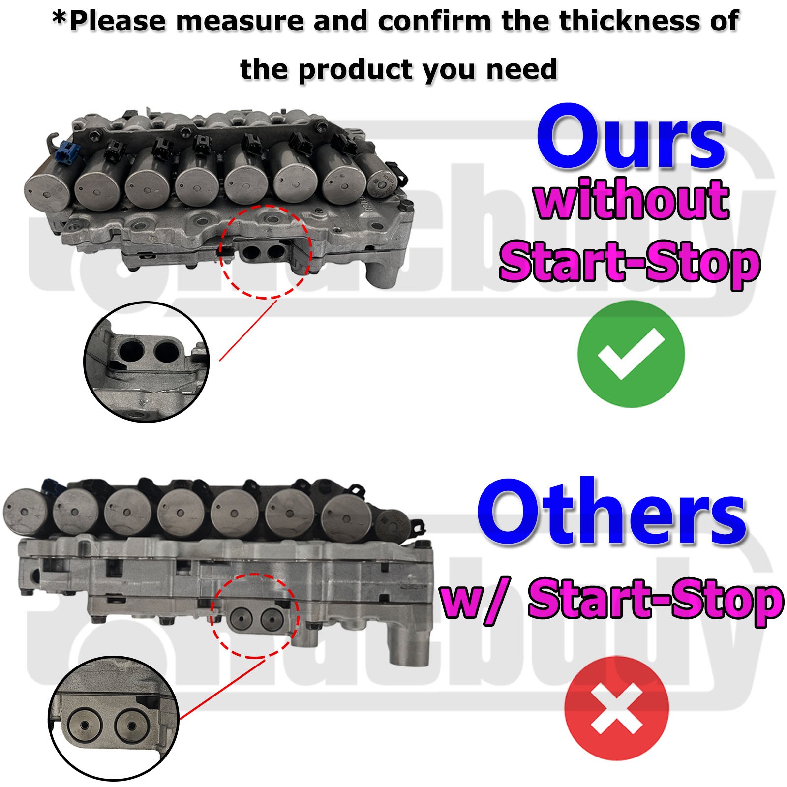 UA80E UB80E UB80F UA80F Transmission Valve Body w/o Start-Stop for Toyota 16-up