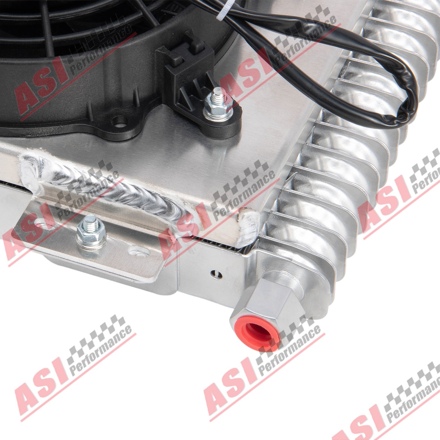 ASI Transmission Oil Cooler+Shroud 6” Fans Tru-Cool 40K GVW For Light Truck