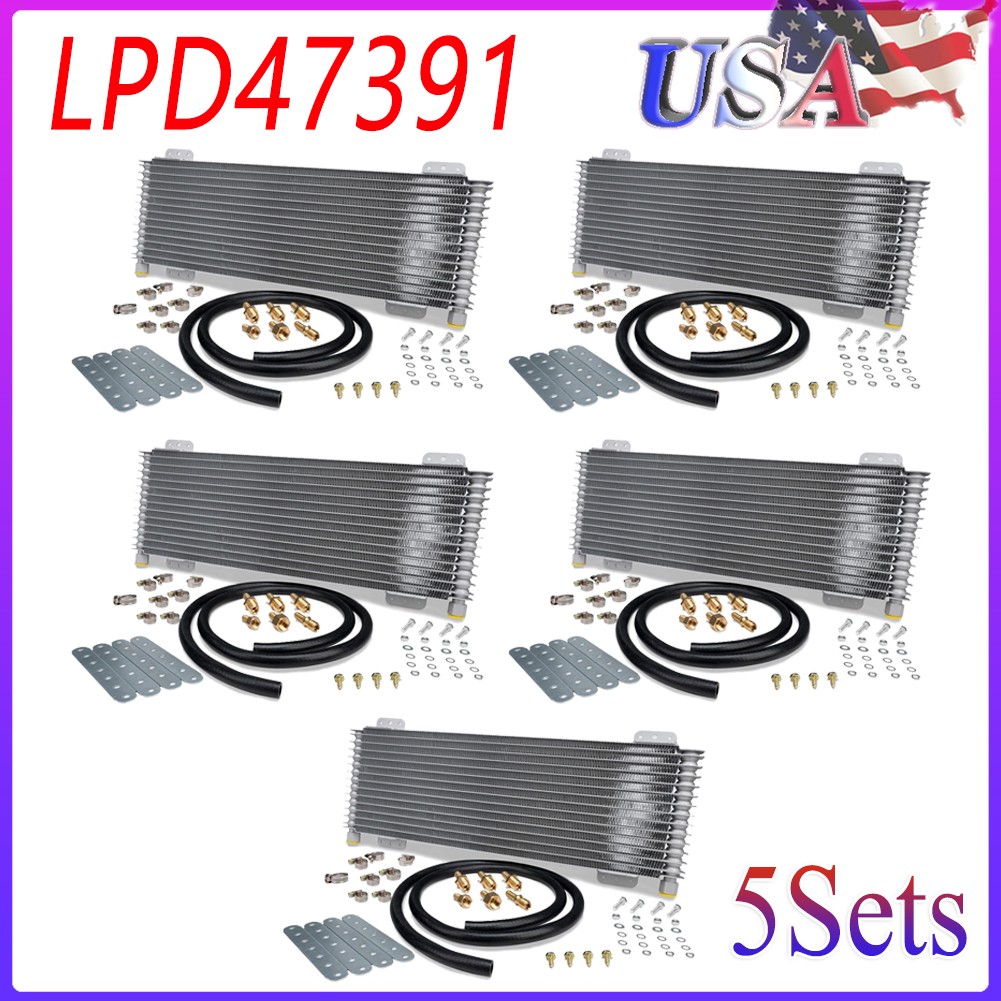 5 PC Tru Cool Max 40,000 GVW Transmission Performance Oil Cooler Heavy Duty47391