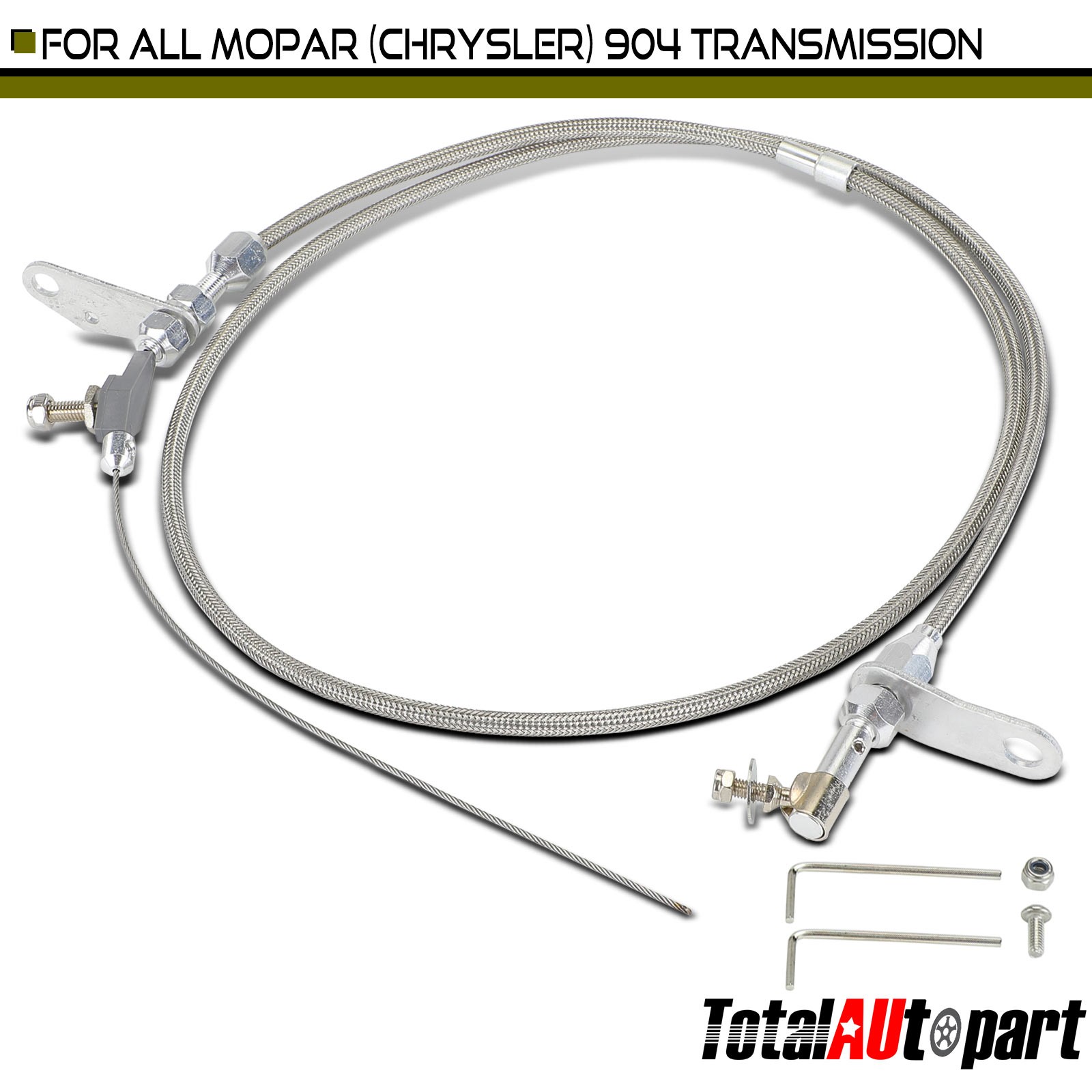 46.46 Inch Braided Stainless Steel Kickdown Cable for Chrysler Dodge 904 Trans
