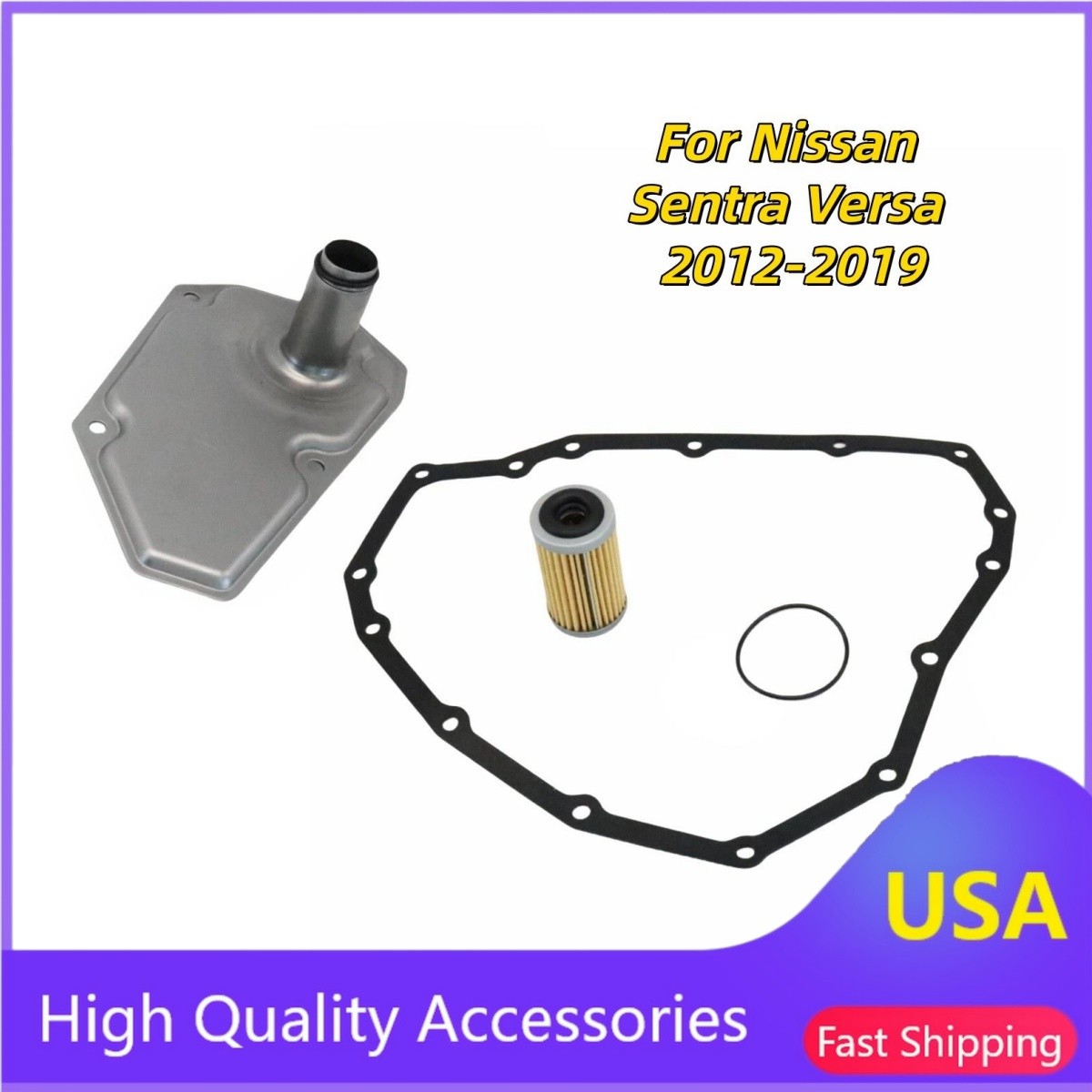 3 Pcs Transmission Oil Filters W/Pan Gasket For 2012-2019 NISSAN SENTRA VERSA