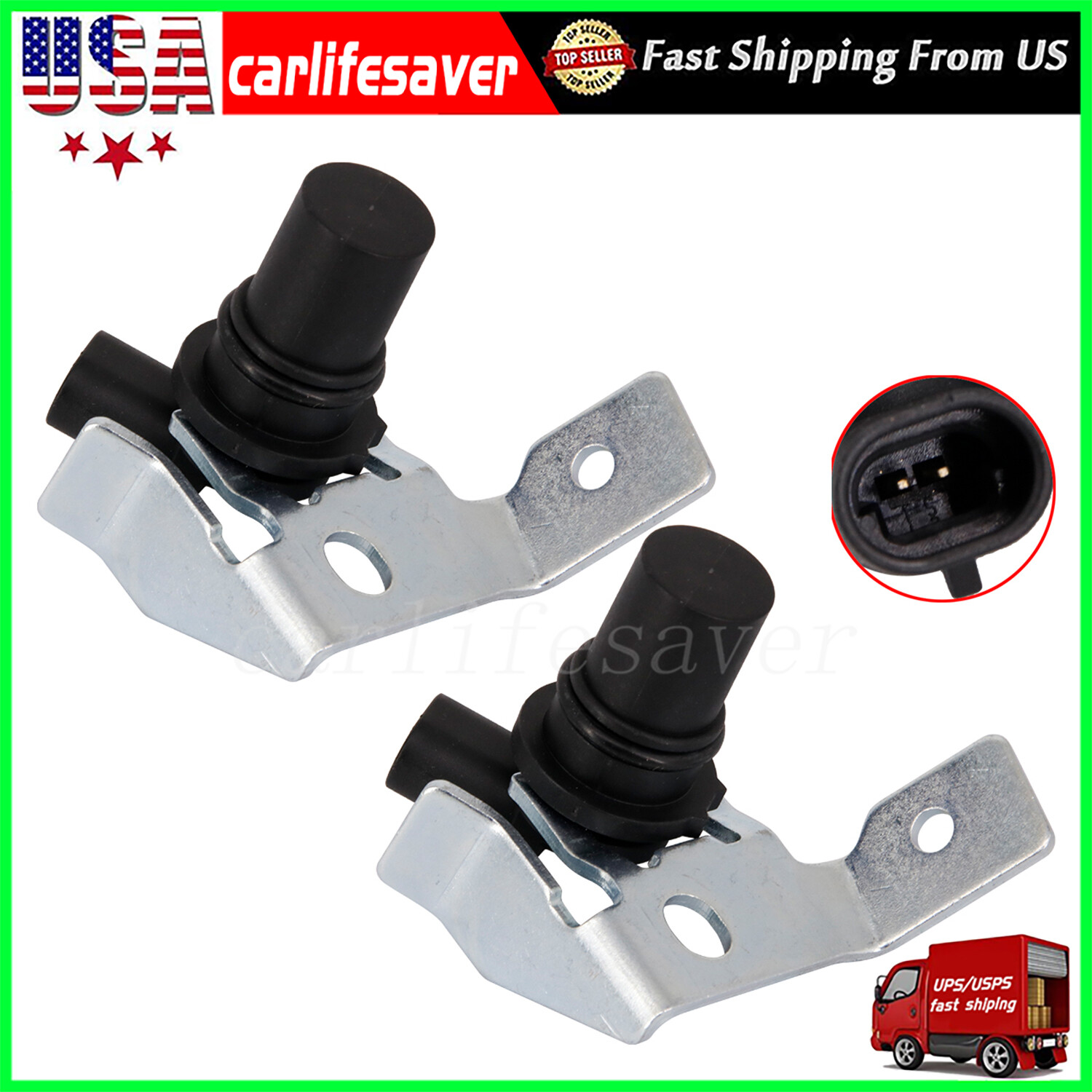 2Pcs Transmission Input Output Speed Sensors Fit for G-M 4L80E 1991-Up 24203876