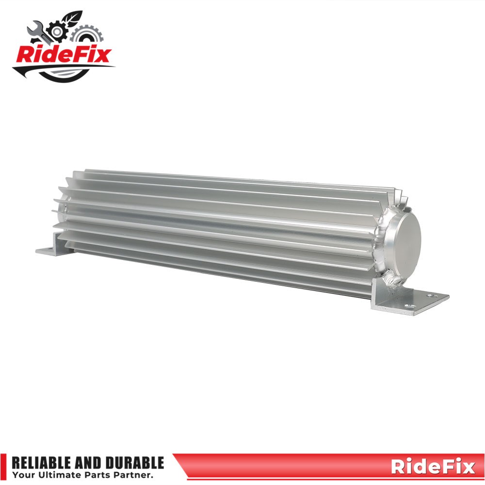 Dual Pass Aluminum Finned Transmission Oil Cooler 12″ For Hot Rod Cars Universal