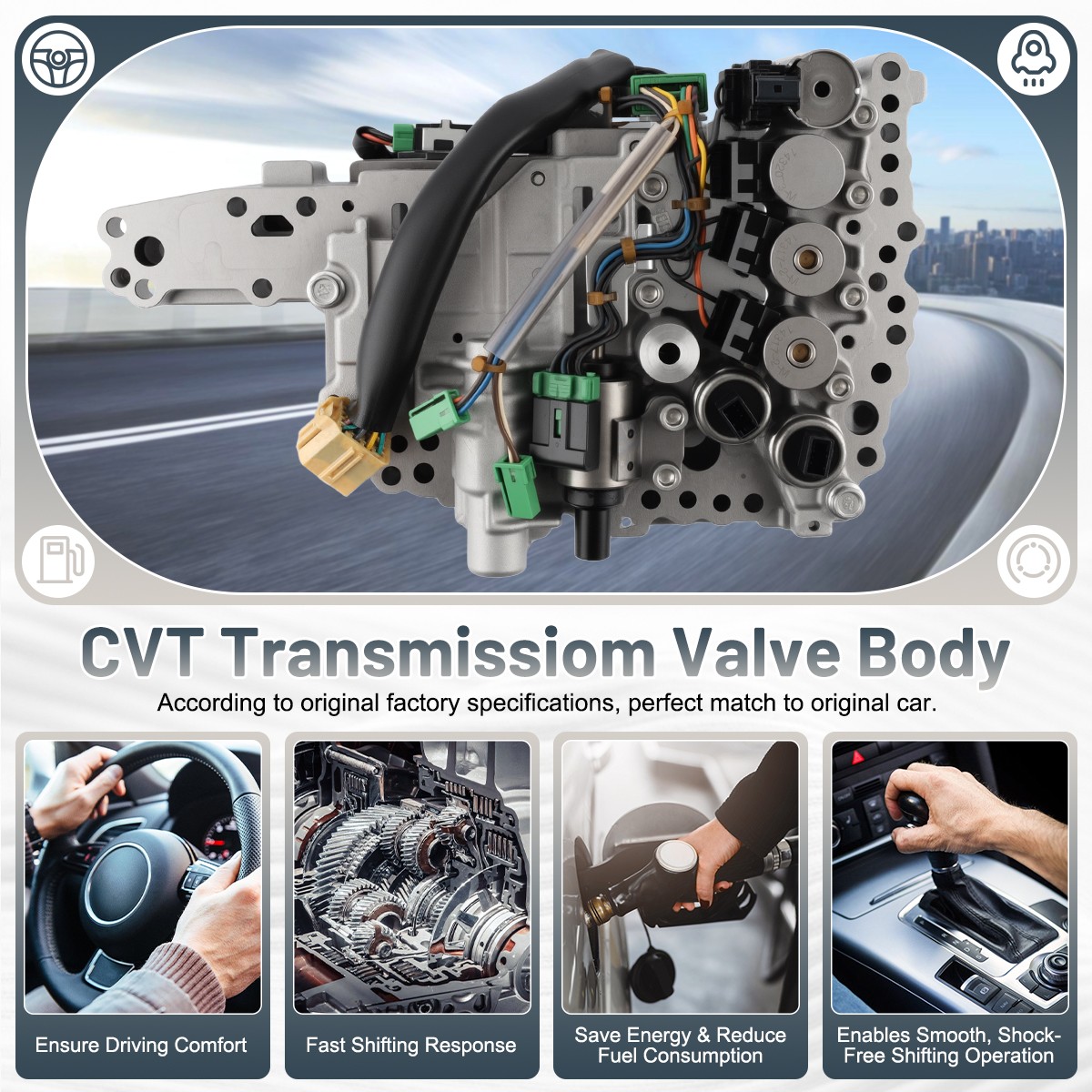 Valve Body Transmission Replacement JF011E For 2007-2017 Jeep Patriot Compass