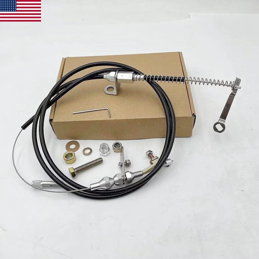 New Black Kickdown Cable Kit For Ford/AOD Lokar KD-2AODU