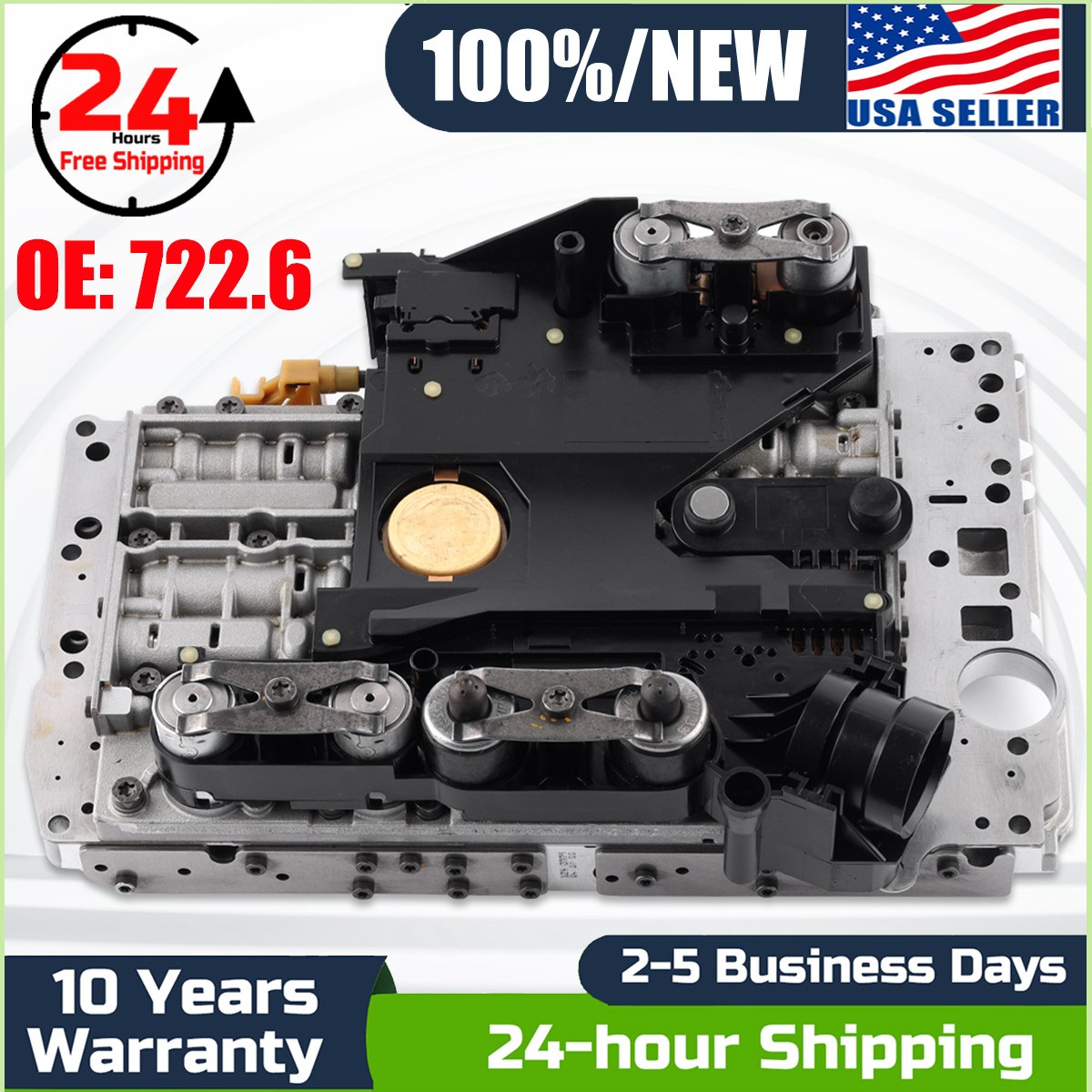 TCU Transmission Valve Body Solenoid w/ Conductor Plate For Mercedes-Benz 722.6-