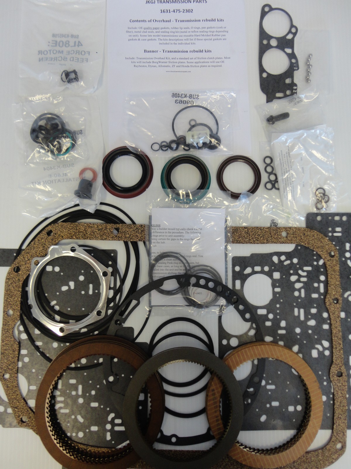 LJ4AEL Transmission Banner Rebuild Kit 1993-2001 Mazda Millenia 2.3L