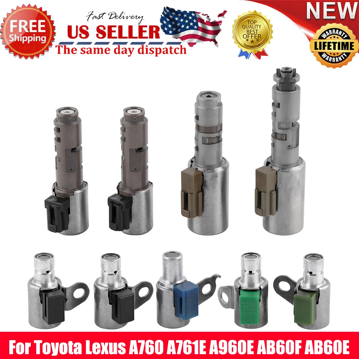 Transmission Solenoid Kit For Toyota TUNDRA Lexus A760 A761E A960E AB60F AB60E