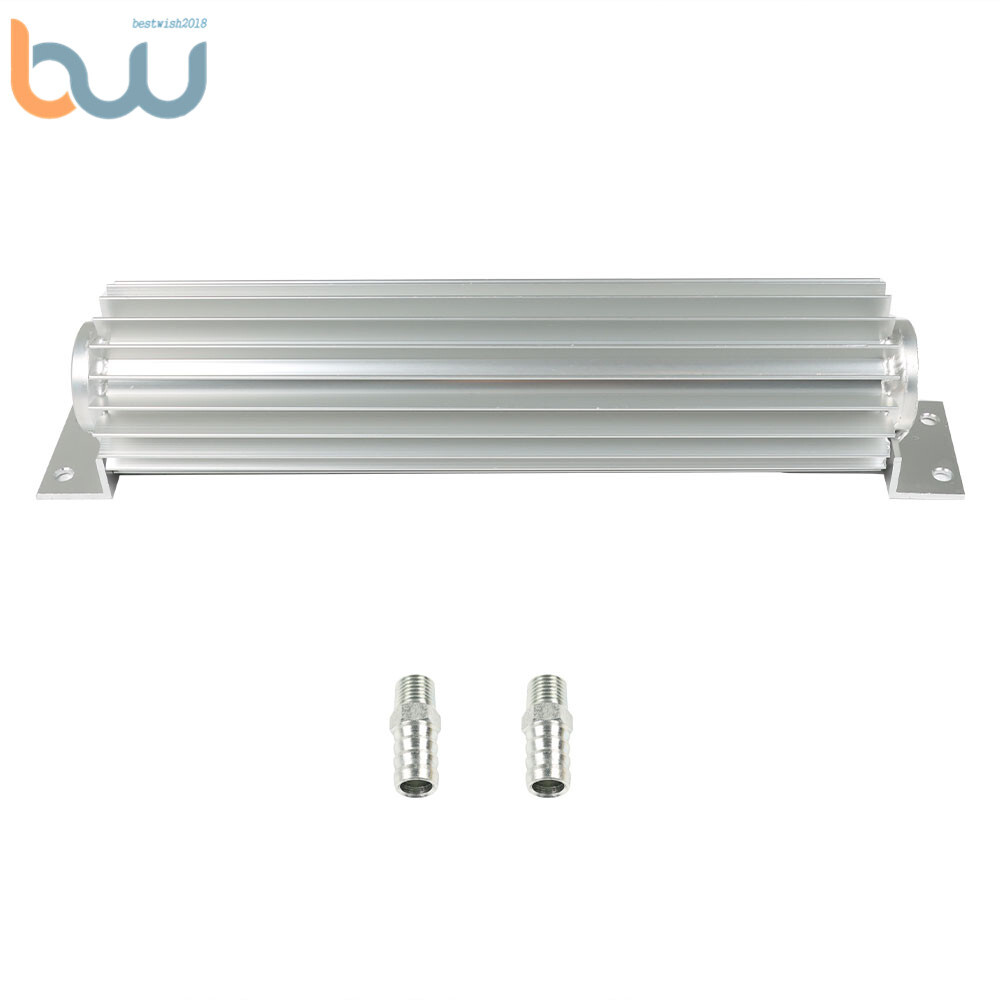 For Hot Rod Cars Universal Dual Pass Aluminum Finned Transmission Oil Cooler 12″