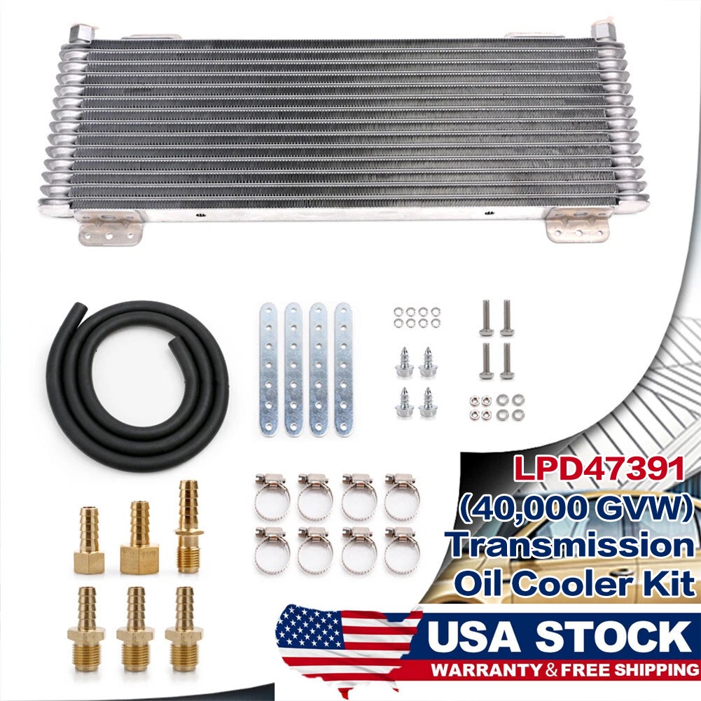 TruCool Low Pressure Drop Oil Cooler Kit LPD47391 For 40000 GVW Heavy Duty #/