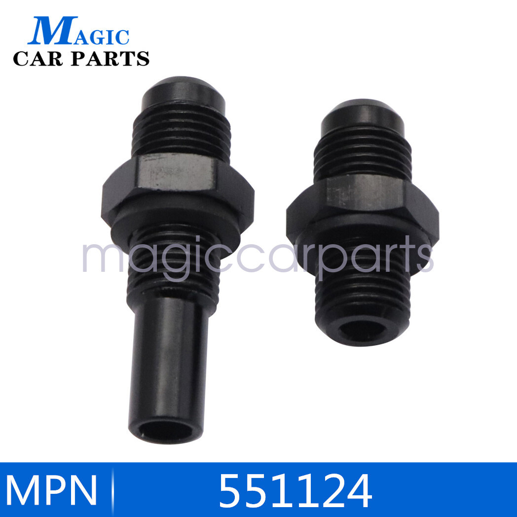 Pair of Oil Cooler Line Fitting Adapter 6AN Flare Fit for 4L80E Transmission