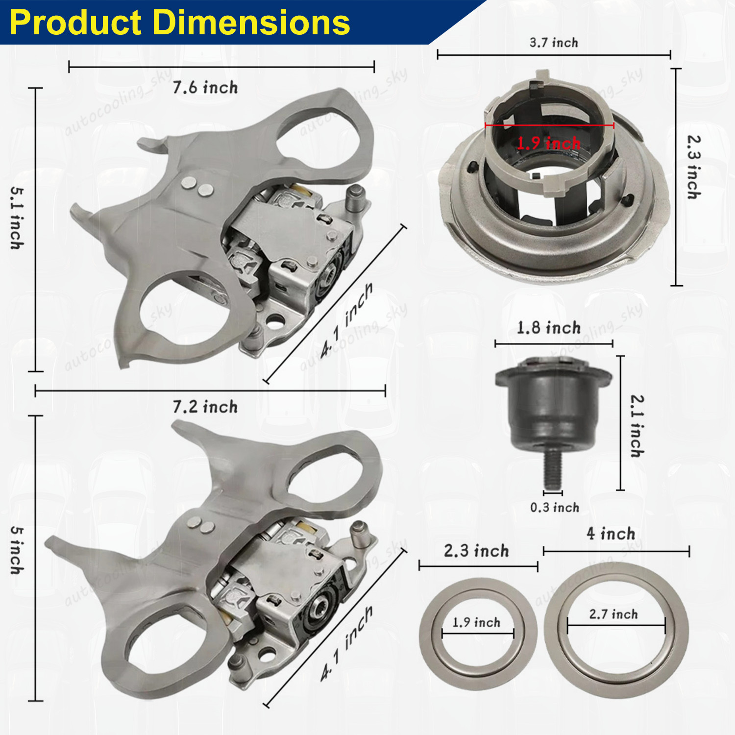Transmission Dual Clutch Fork Kit For 2012-19 13 Ford Focus Fiesta 6DCT250 DPS6