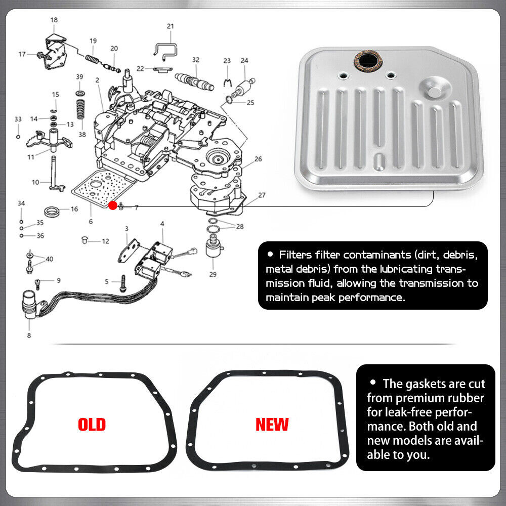 Automatic Transmission Filter Kit w/Solenoid Sensor For Dodge Ram 2500 46RE 48RE