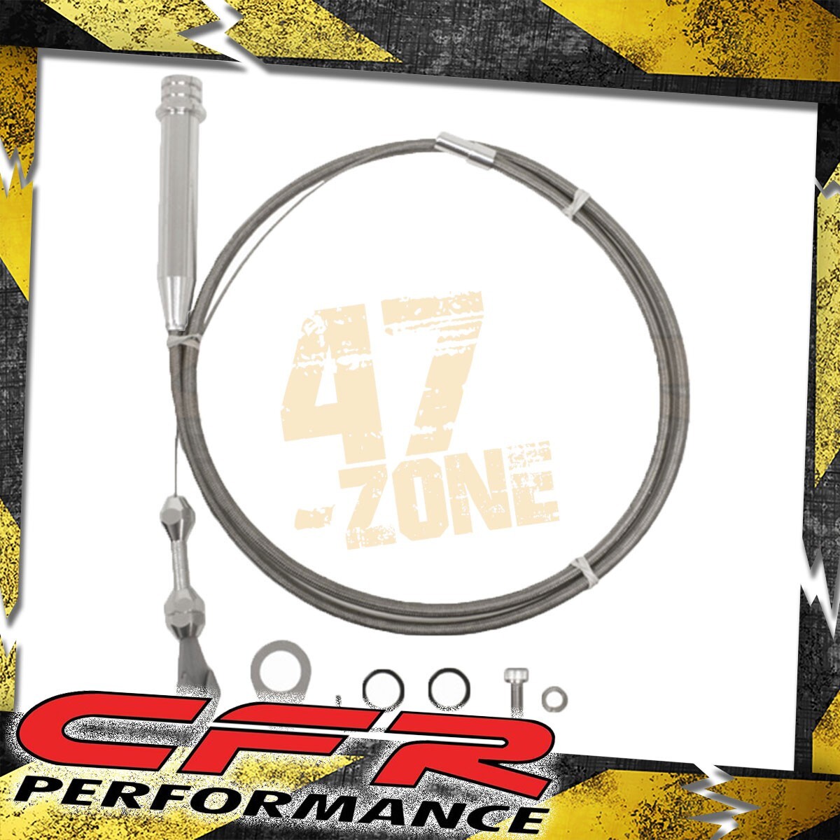 For Ford C-4 C4 Transmission Kickdown Cable Kit Braided Stainless Steel
