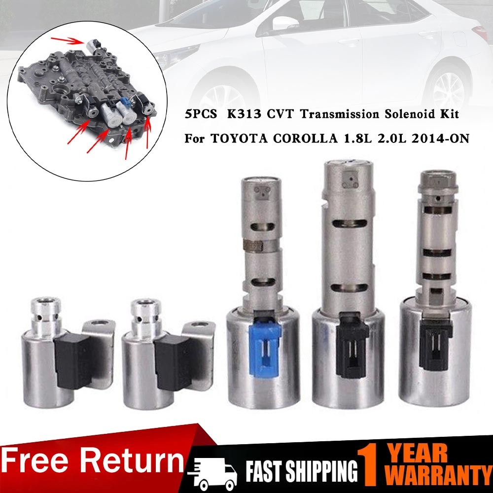 5PCS K313 CVT Transmission Solenoid Kit For TOYOTA COROLLA 1.8L 2.0L 2014-ON US