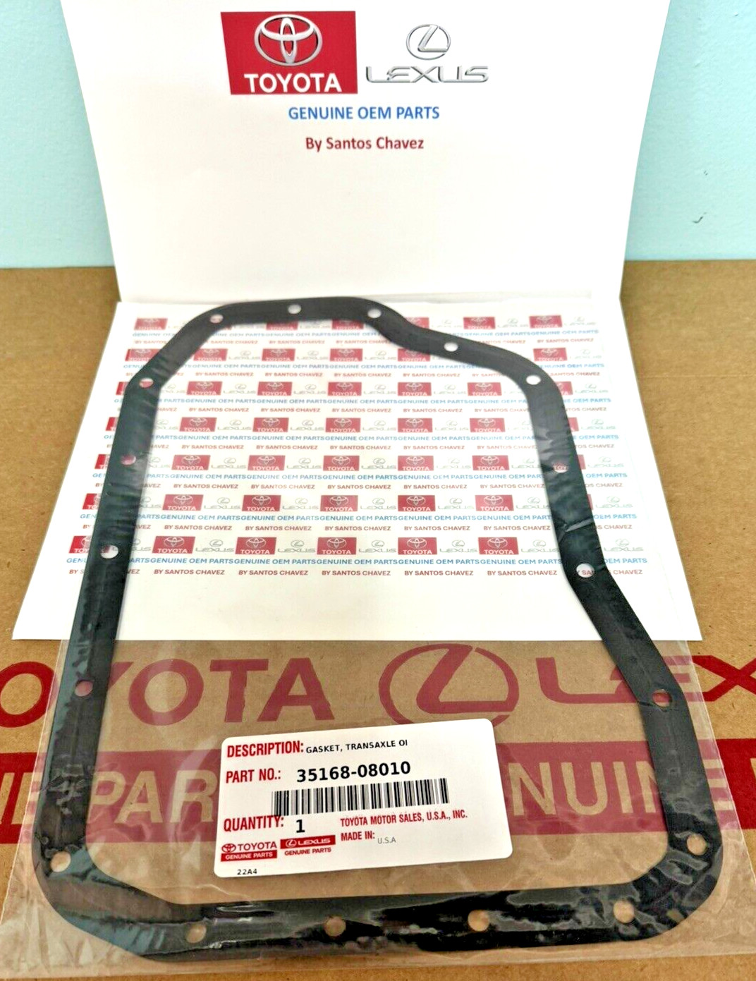 2007-2019 Toyota Transmission Oil Pan Gasket GENUINE OEM PART 35168-08010