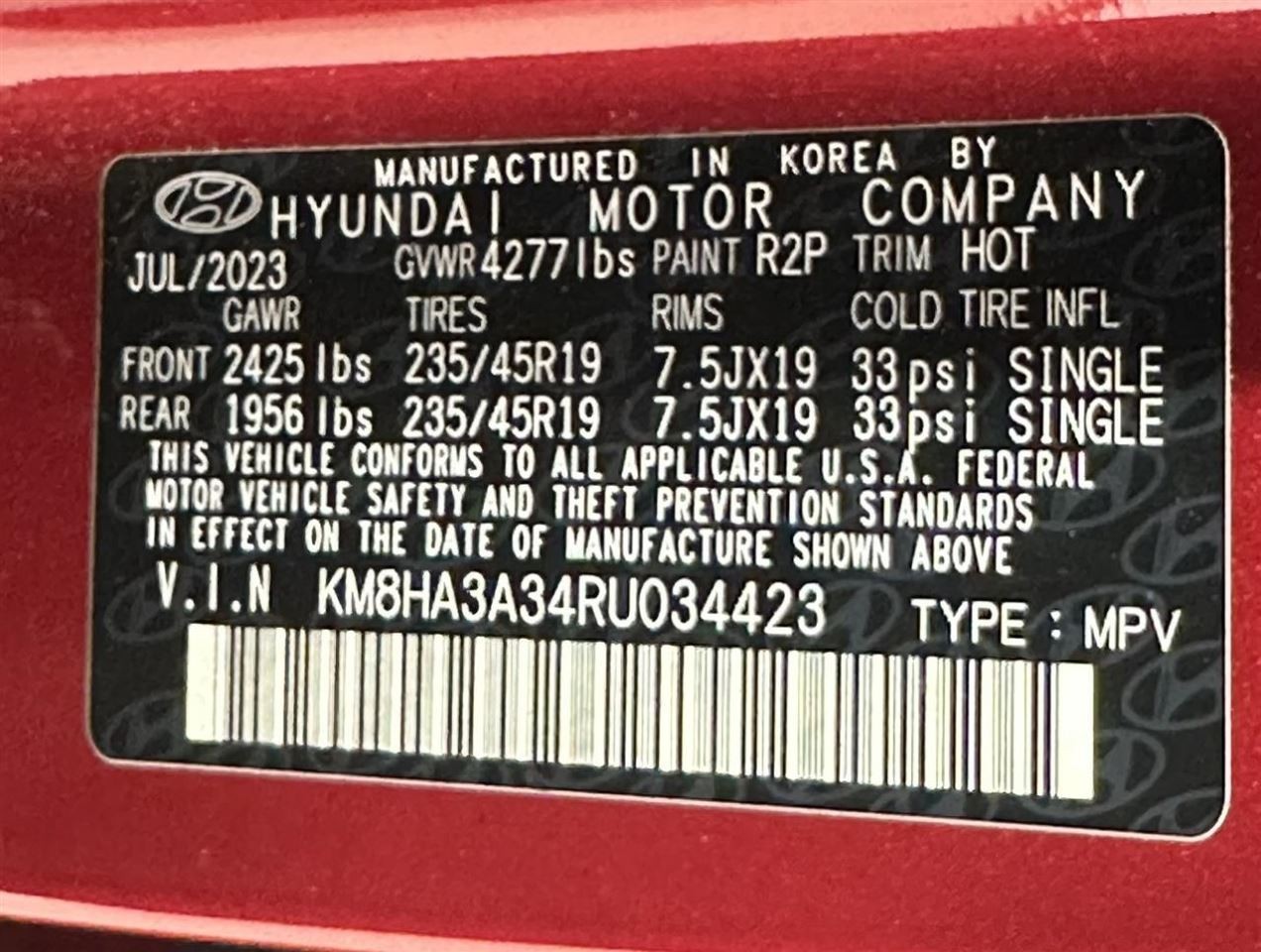 Automatic Transmission 8 Speed FWD Fits 24-25 KONA 2797510