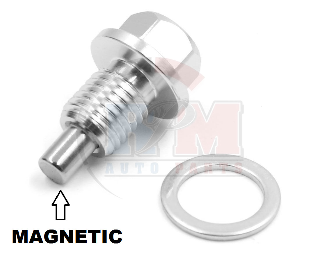 Aluminum Silver MAGNETIC Transmission Drain Plug ADP221SIL for Nissan & Infiniti