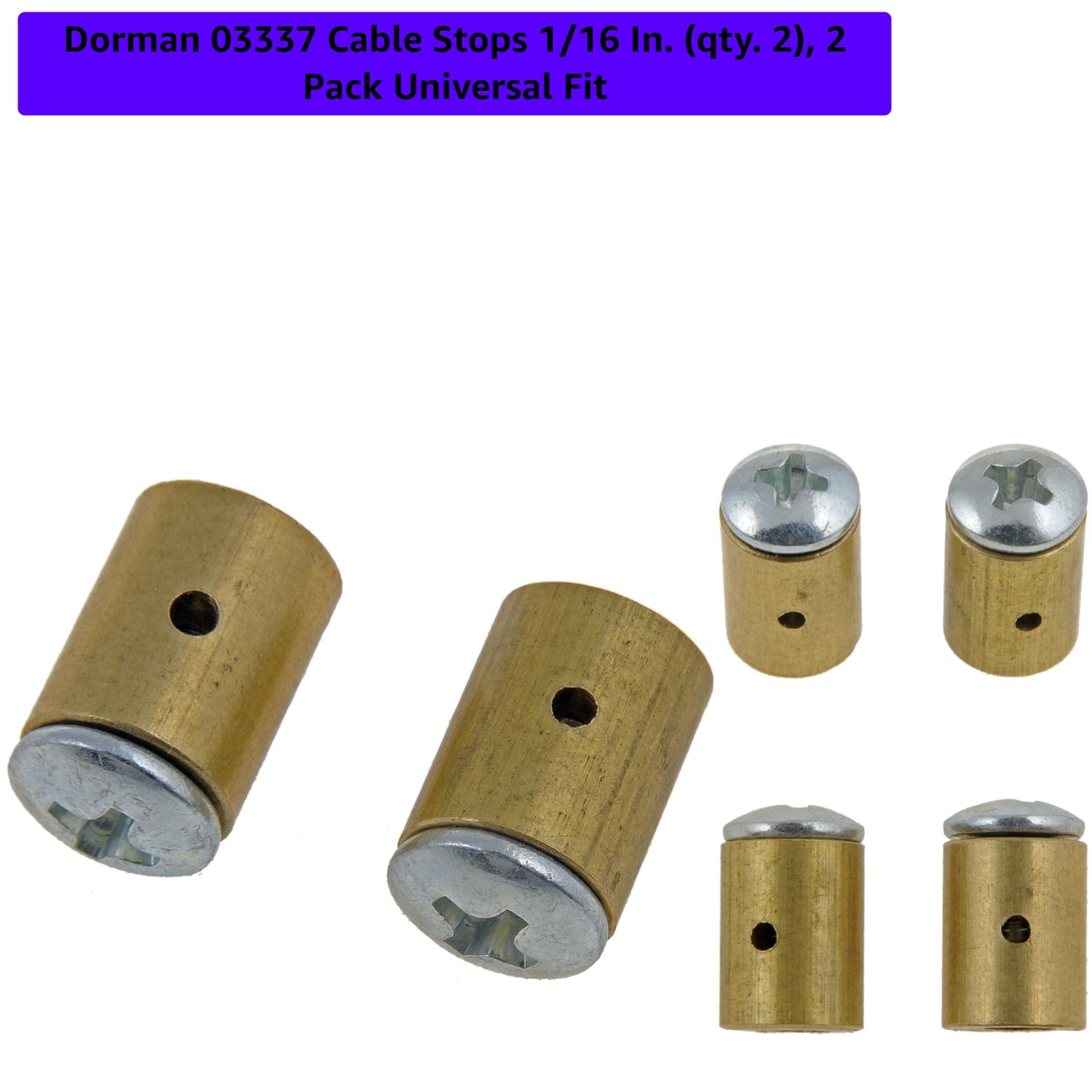 Cable Stops 1/16 In. qty. 2, 2 Pack Universal Fit
