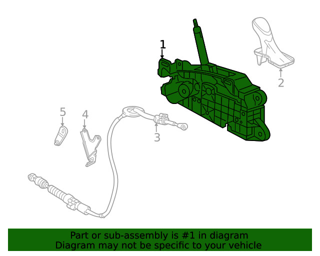 Genuine GM Automatic Transmission Shift Lever Assembly 23392734