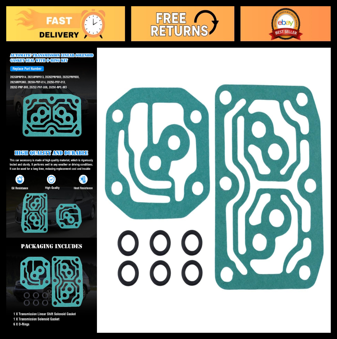 Transmission Solenoid Gasket Kit for Honda CR-V Accord TSX RSX | O-Ring Seal Set