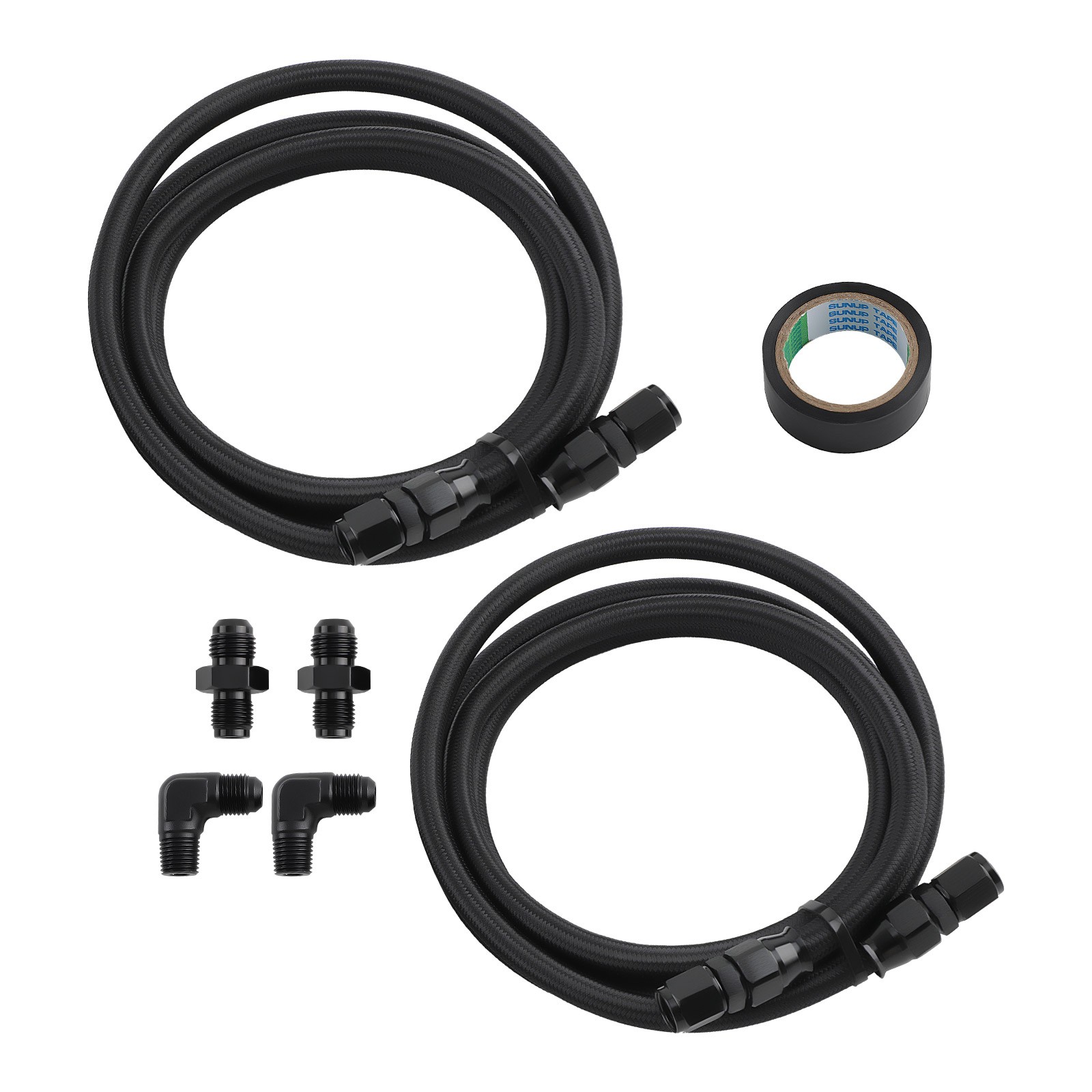 6AN PTFE Transmission Cooler Lines Set For GM 4L60E 4L65E TH350 TH400 700R4