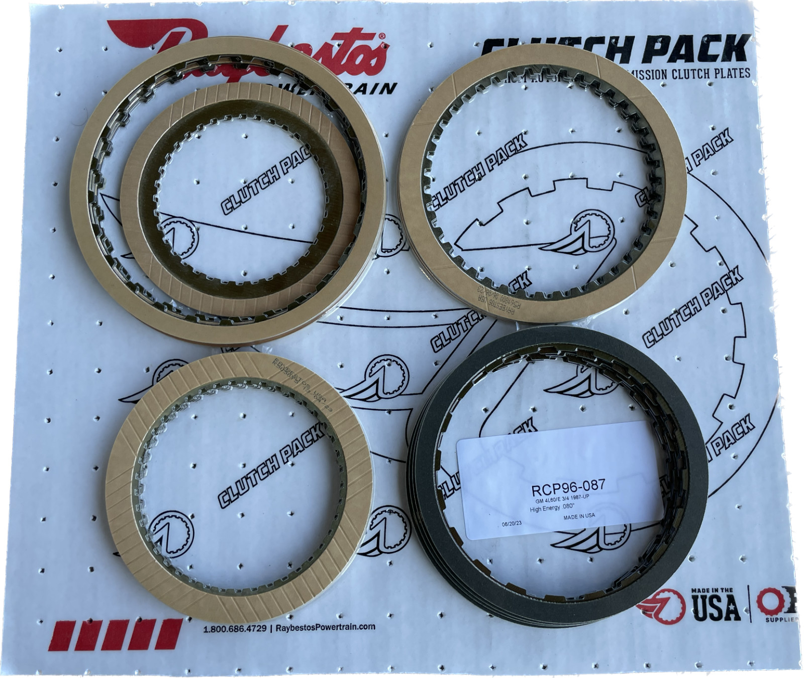 4L60E Friction Clutch Pack Raybetsos RCP96-087 1987-Up