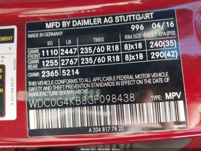 Automatic Transmission 253 Type GLC300 AWD Fits 16 MERCEDES GLC-CLASS 2265775