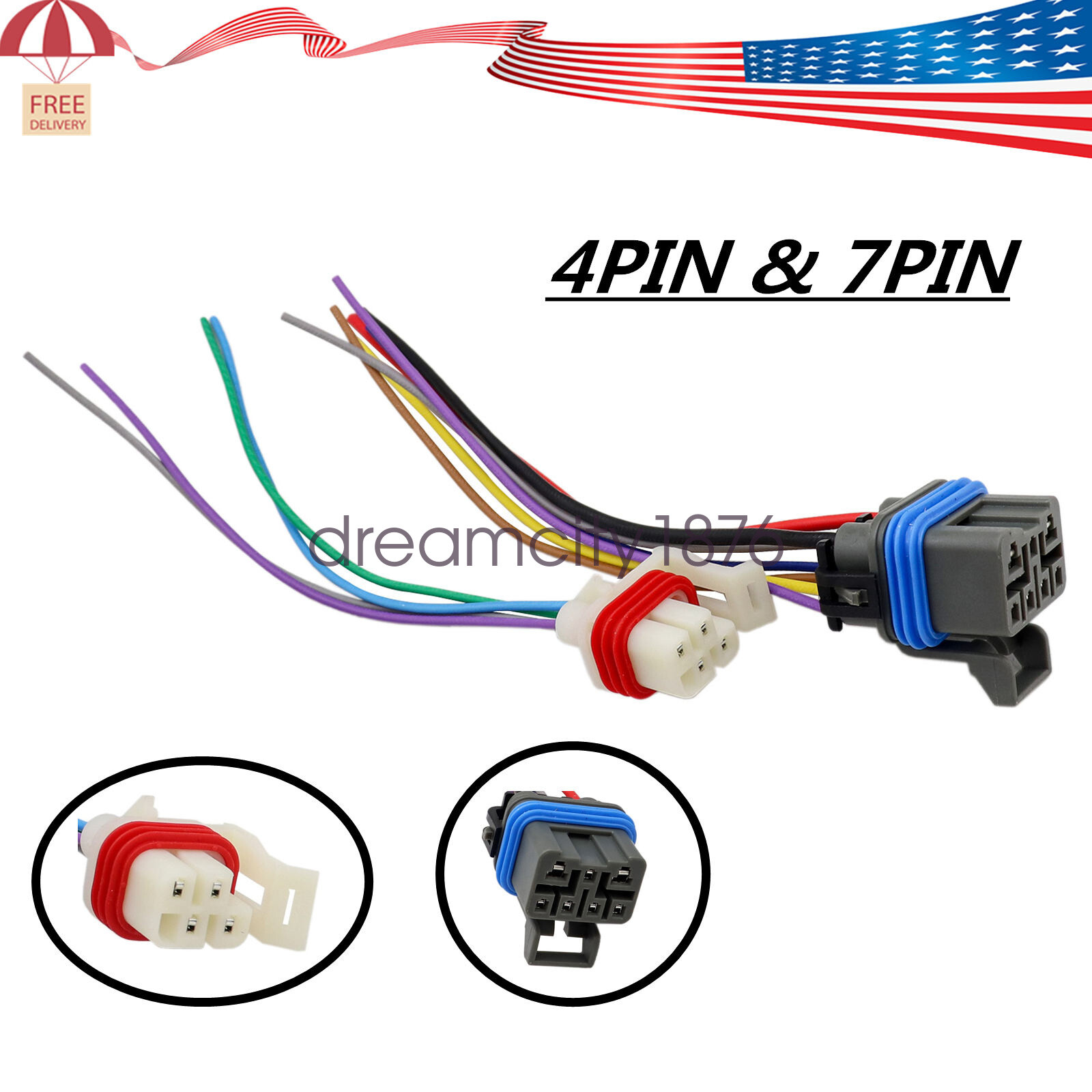 For 2002 GMC Sierra 1500 Denali 6.0L Neutral Safety Switch Connector 7PIN &4PIN