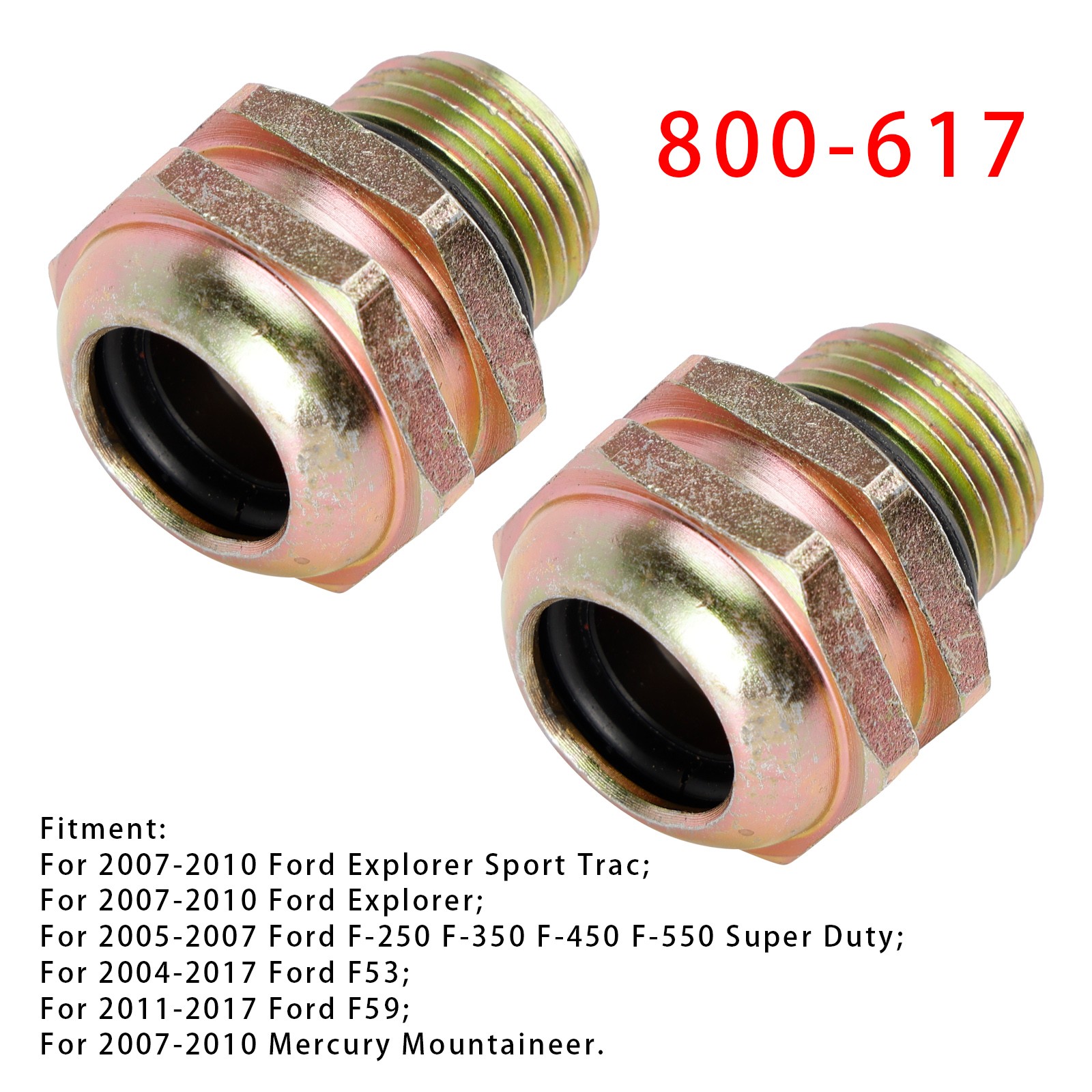 2PCS 800-617 Transmission Cooler Line Quick Connector For Ford Mercury Models