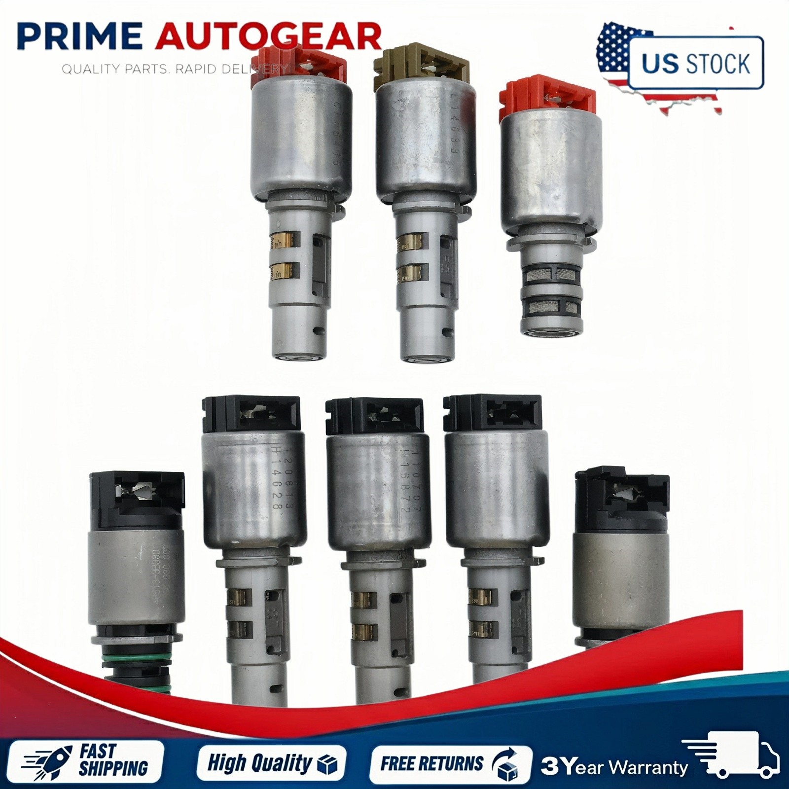 Auto Trans Gearbox Solenoid Valve Kit A6LF1/2/3 A6MF1/2 For Hyundai Kia 2012-up