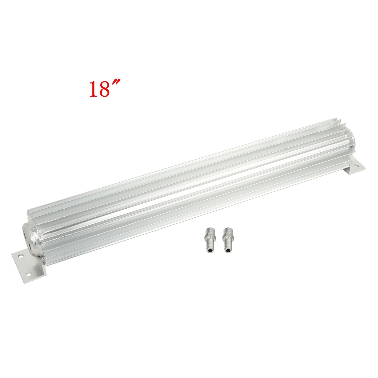 Aluminum Dual Pass 18″ Finned Transmission Oil Cooler Universal For Hot Rod Cars