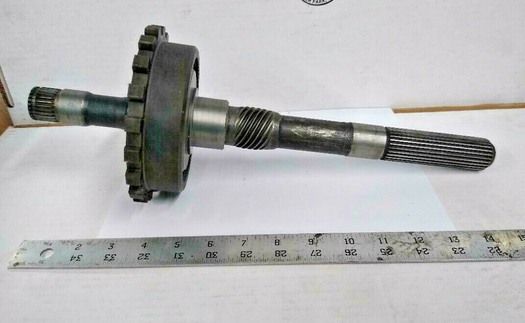 . thm 350 output shaft with ring gear hub overall length 15.5″