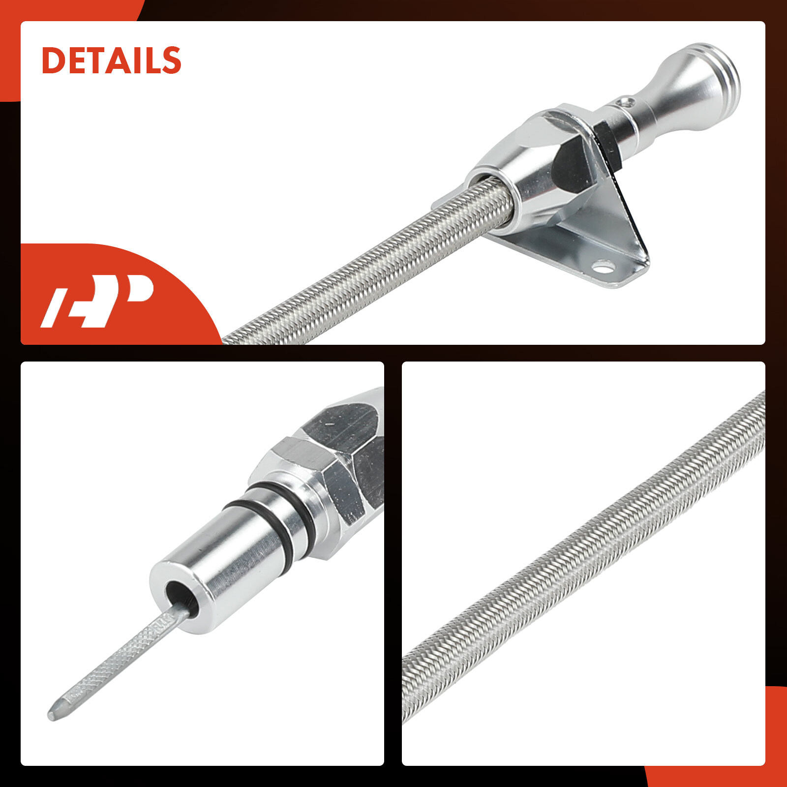 A-Premium Flexible Stainless Transmission Dipstick Firewall Mount for Chrysler