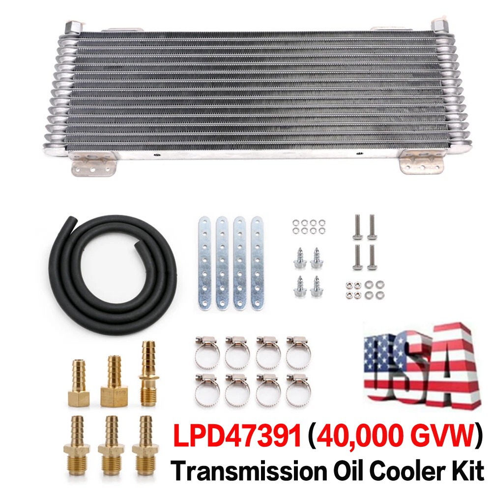 New Tru-Cool Heavy Duty Trans Cooler Kit 40000 GVW LPD47391 Low Drop