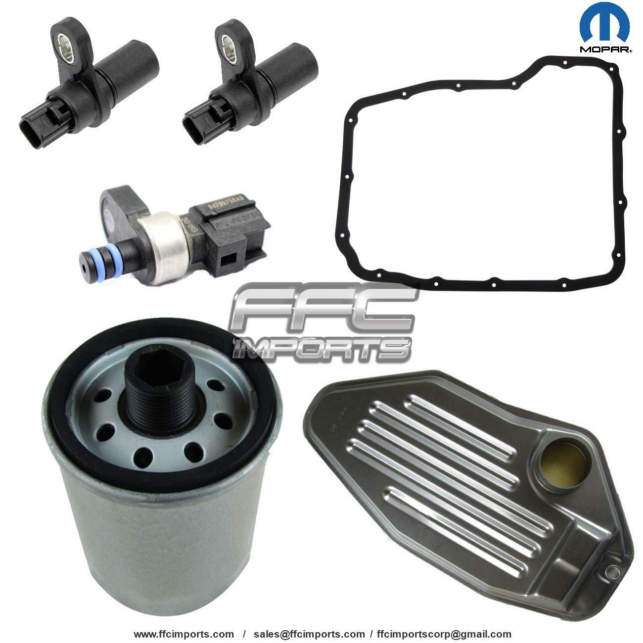 45RFE 545RFE 68RFE Transmission MOPAR Sensors SET W/ 2WD Filter Pan Gasket 99-09