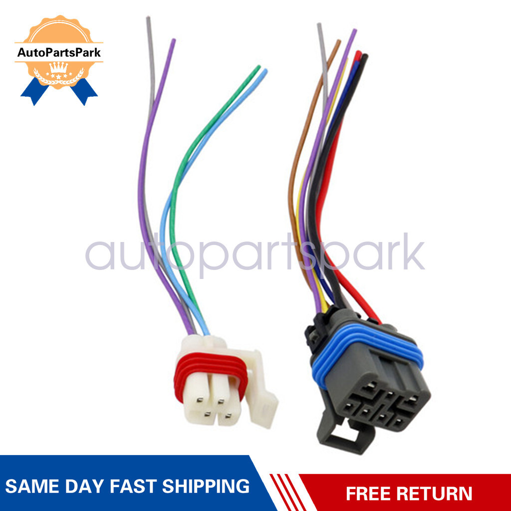 2PCS Neutral Safety Switch Connector Wire Harness 7-PIN &4-PIN for Chevrolet GMC