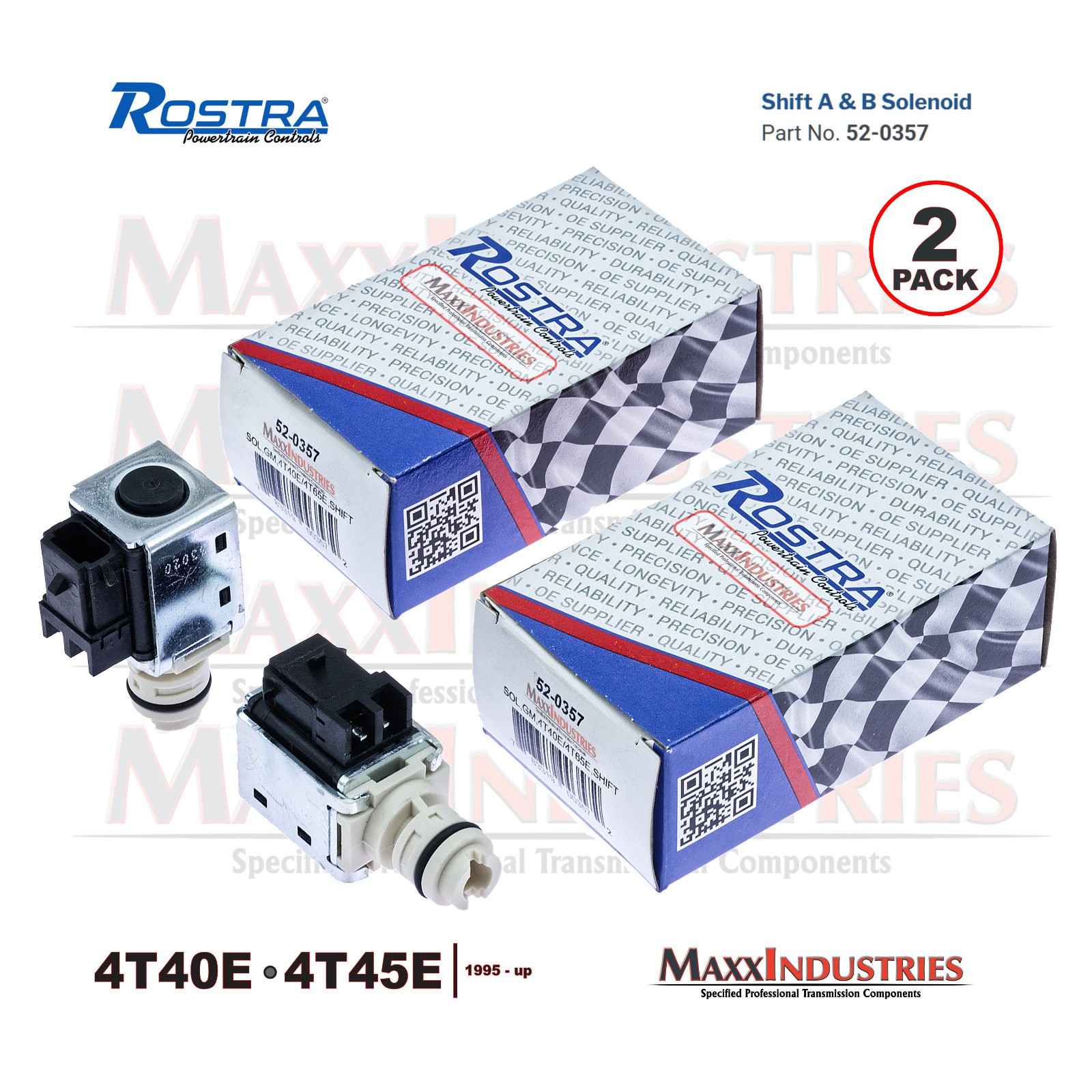 1995-05 4T40E 4T45E Transmission Sift Solenoid Set Rostra 52-0357 (OE 24207236)
