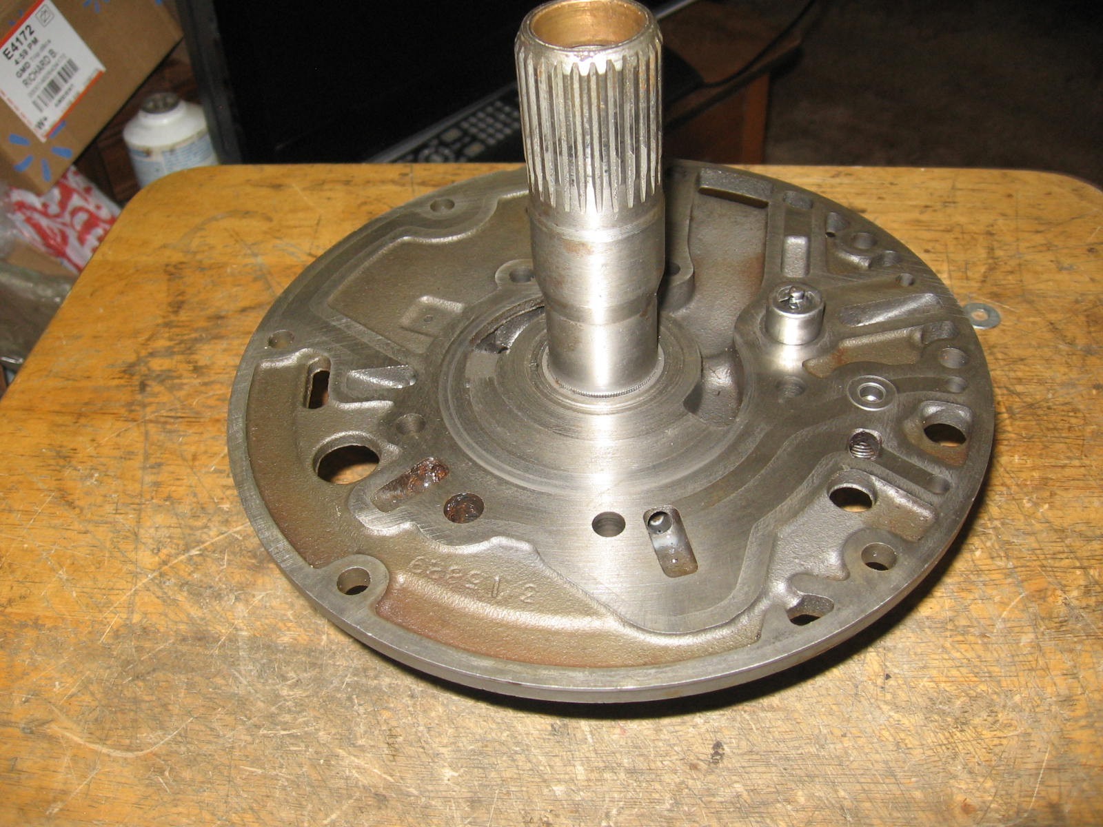 OEM GM 1962-74 ALUMINUM POWERGLIDE TRANSMISSION FRONT PUMP COVER STATOR SUPPORT