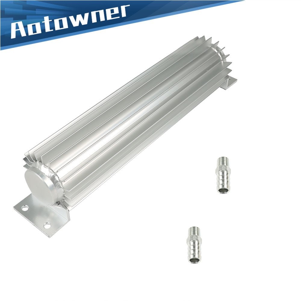 Aluminum Finned Transmission Oil Cooler For Hot Rod Cars Universal 12″ Dual Pass