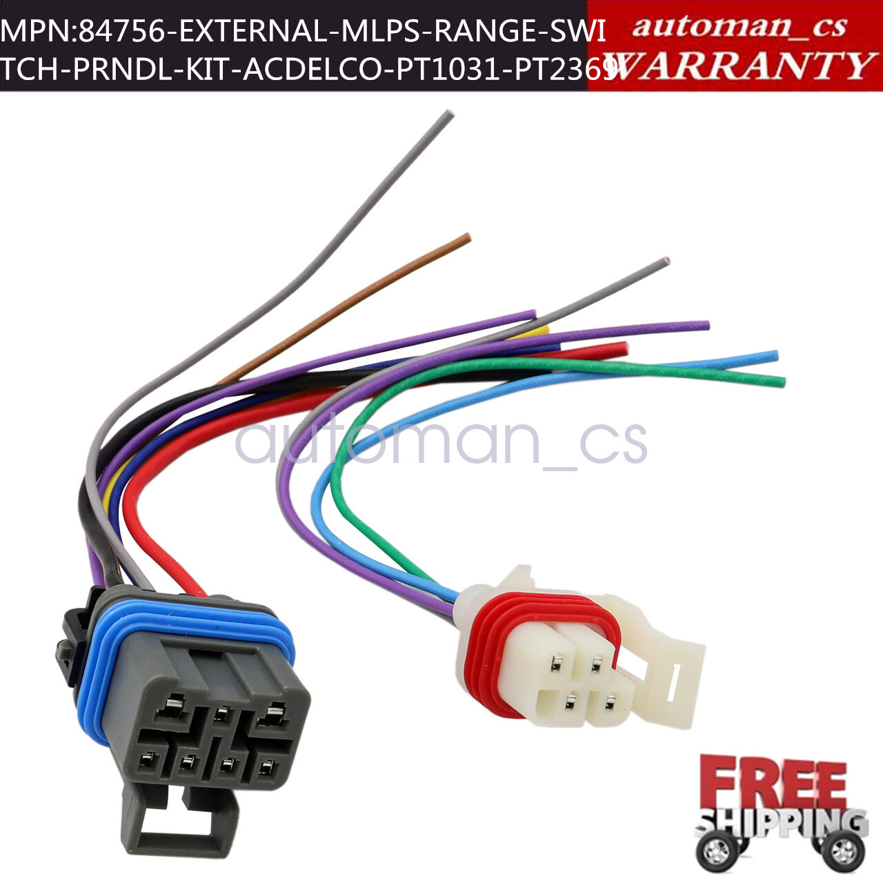 Neutral Safety Switch Connector 7PIN & 4PIN Wire Lead Set For 4L60E 4L80E 4L65E