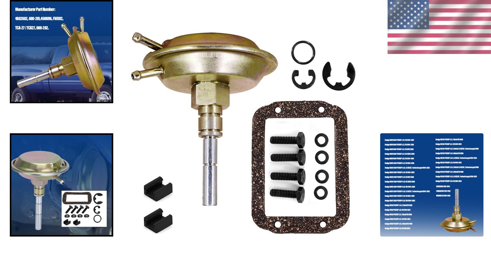 Durable 4WD Vacuum Actuator for Dodge Ram 1500 2500 3500 – Easy Installation