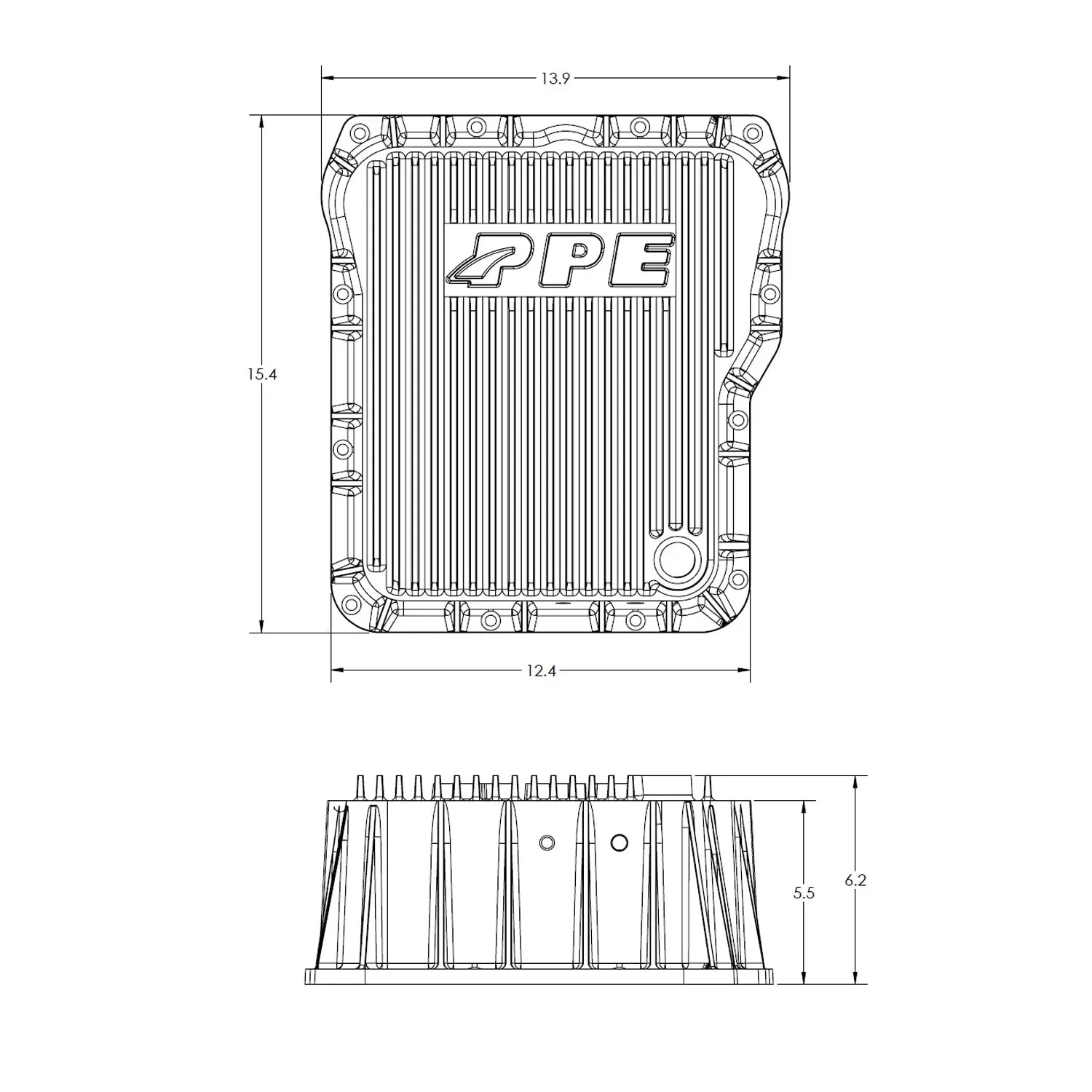 PPE Raw Deep Aluminum Transmission & Oil Pan Kit For 2017-2019 GM 6.6L Duramax