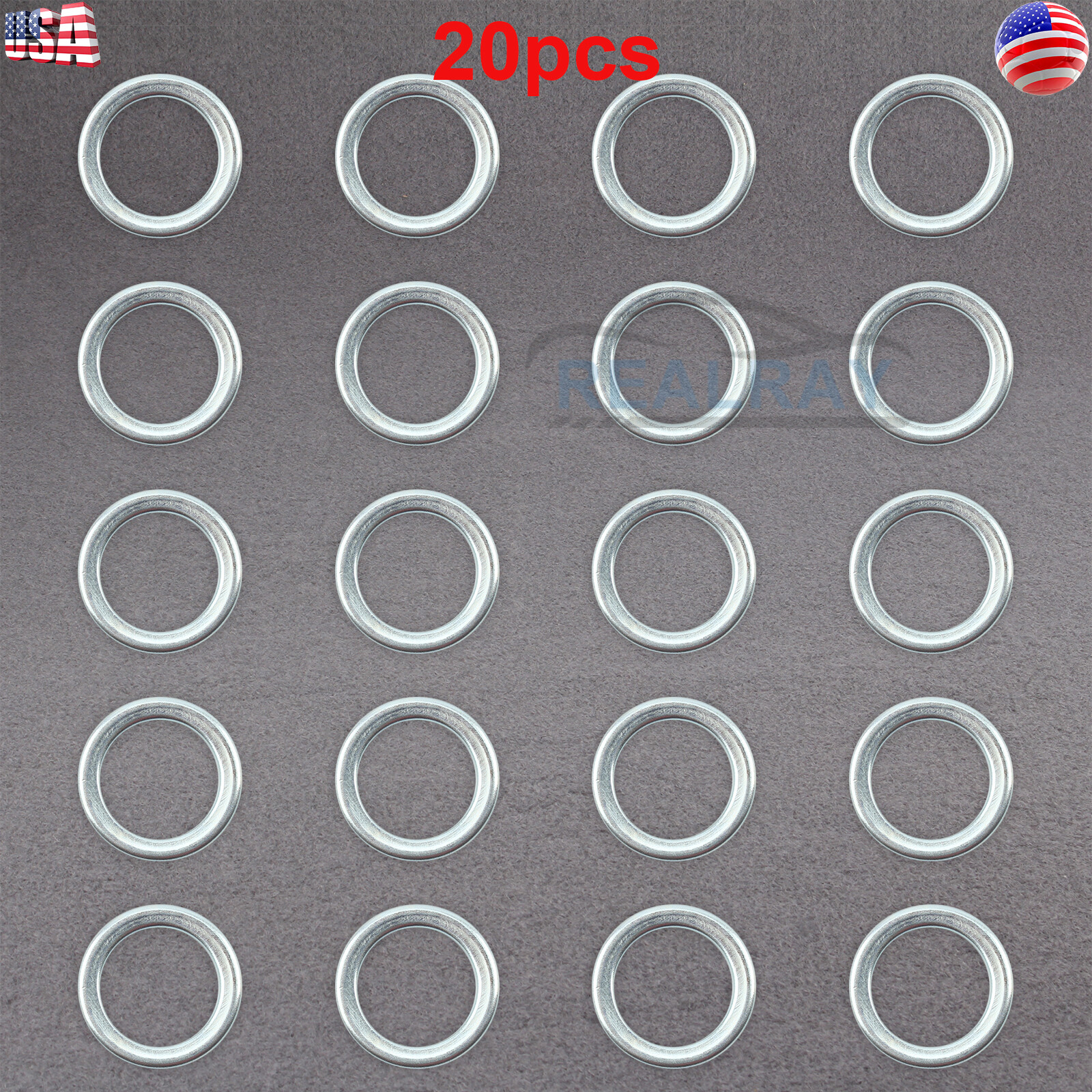 (20) M12 Crush Washer Oil Drain Plug Gasket Fits Toyota 35178-30010