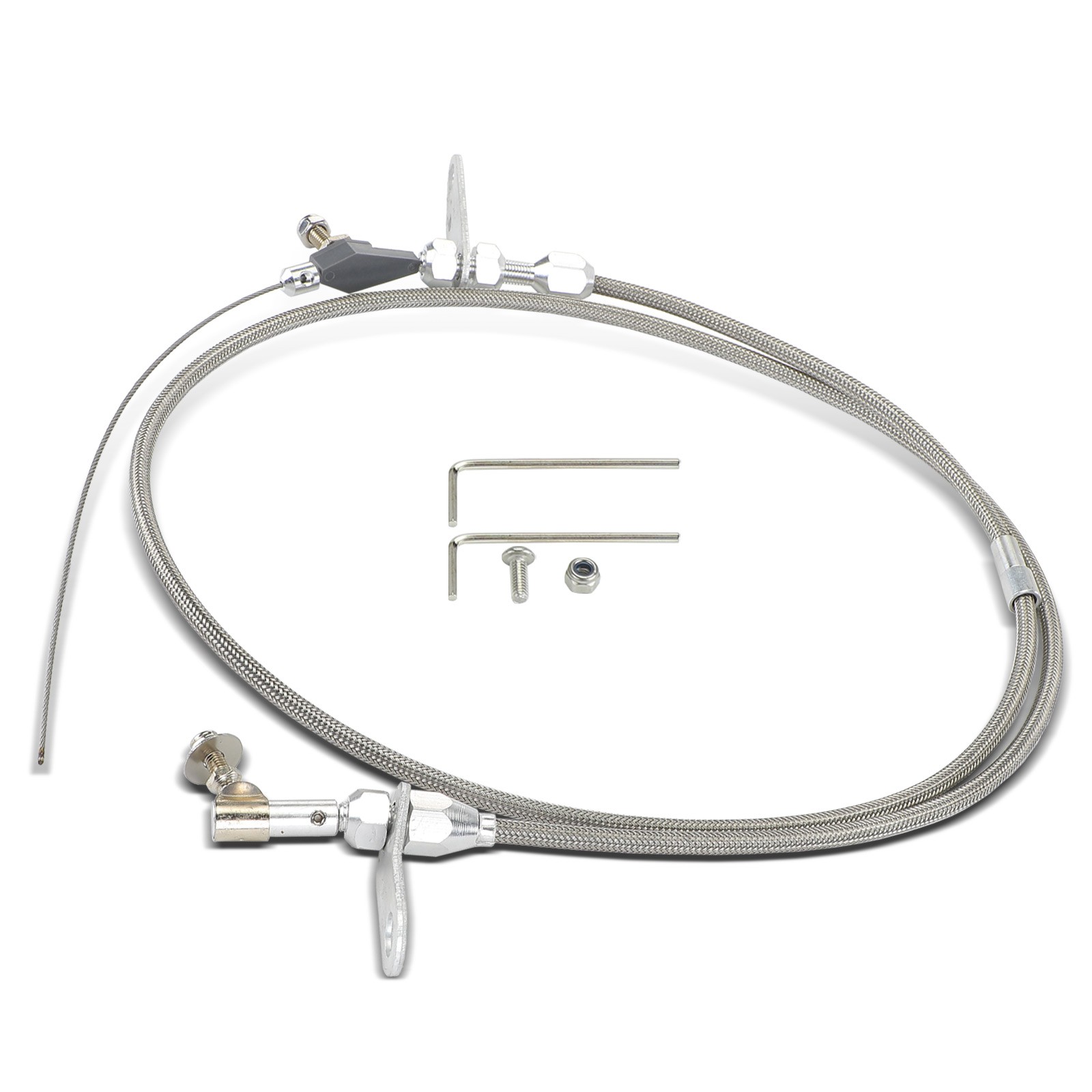 46.46 In Braided Stainless Steel Kickdown Cable for Chrysler Dodge 904 Trans.