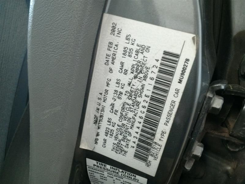 Automatic Transmission From 2002 Mitsubishi Galant