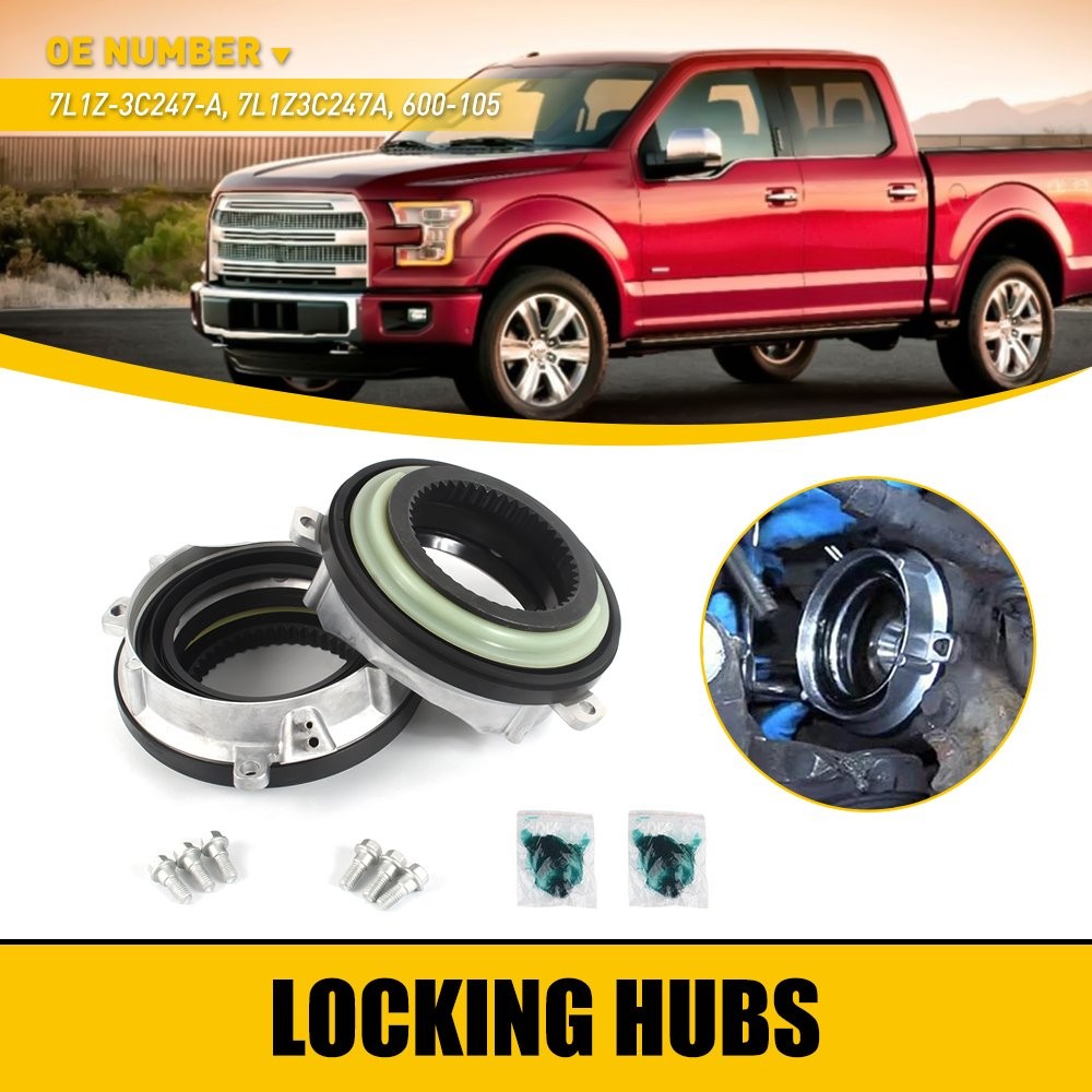 Pair Lock Hub Axle Actuator For Ford F150 Expedition Lincoln Navigator 4WD 4X4