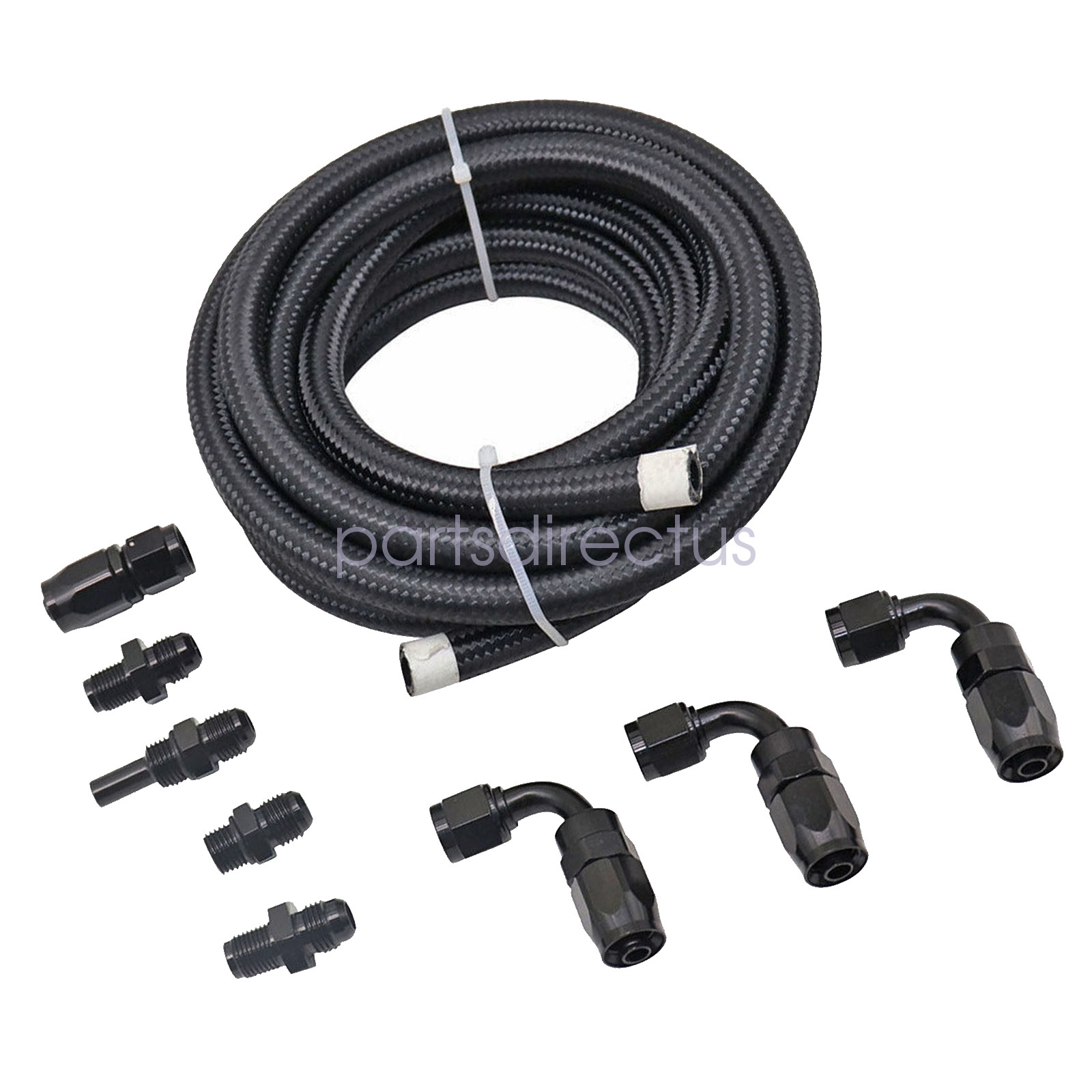 Automatic Transmission Cooler Line Kit fit 4L80E 6AN Nylon Steel Braided Line